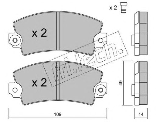 set placute frana,frana disc