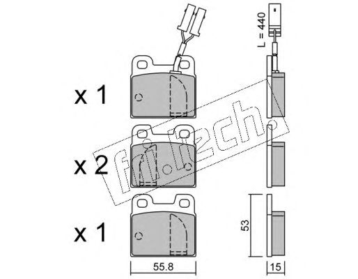 set placute frana,frana disc