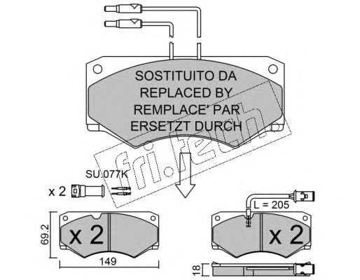 set placute frana,frana disc