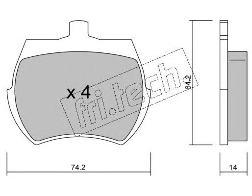 set placute frana,frana disc