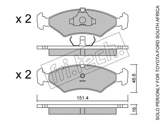 set placute frana,frana disc