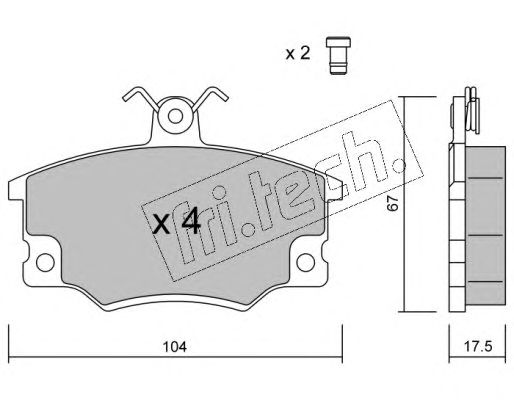 set placute frana,frana disc