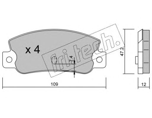 set placute frana,frana disc