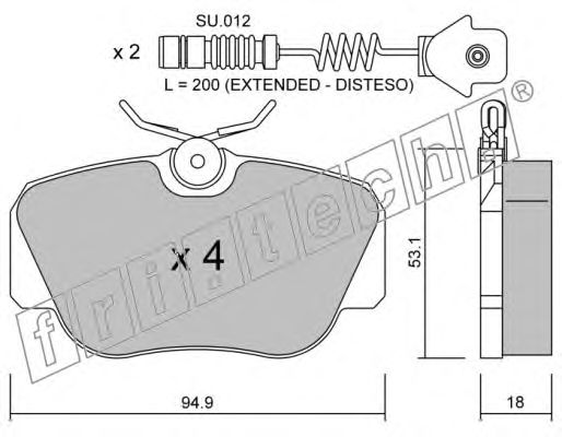 set placute frana,frana disc