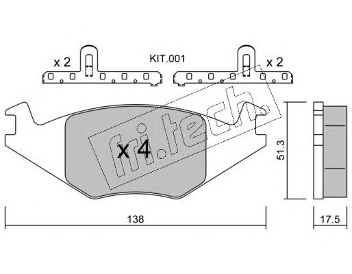 set placute frana,frana disc