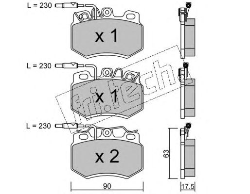 set placute frana,frana disc