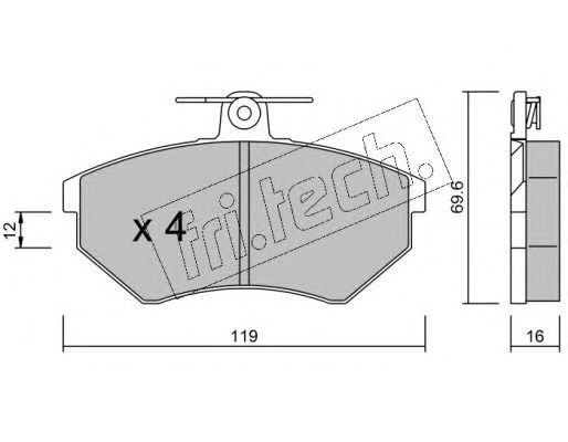 set placute frana,frana disc