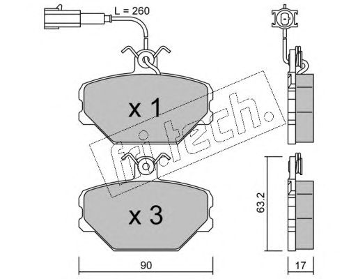 set placute frana,frana disc