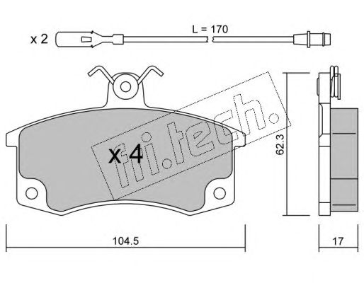 set placute frana,frana disc