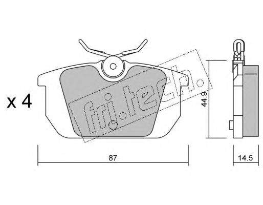 set placute frana,frana disc