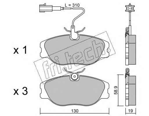 set placute frana,frana disc