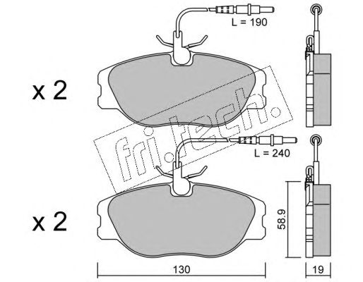 set placute frana,frana disc