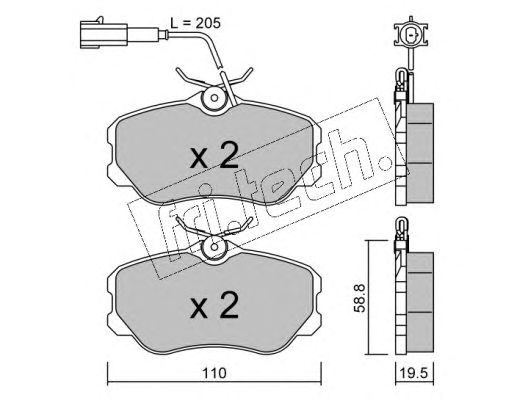 set placute frana,frana disc