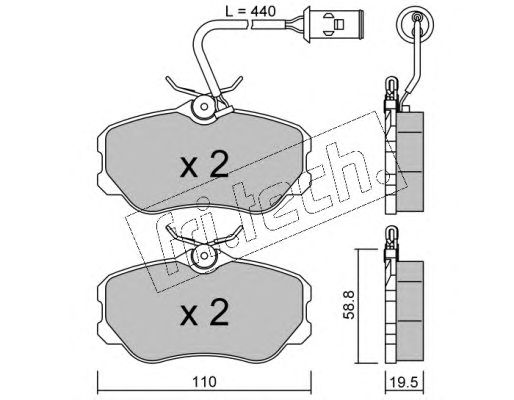 set placute frana,frana disc