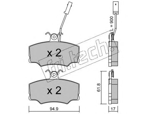 set placute frana,frana disc