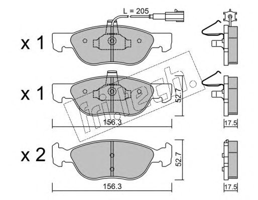 set placute frana,frana disc