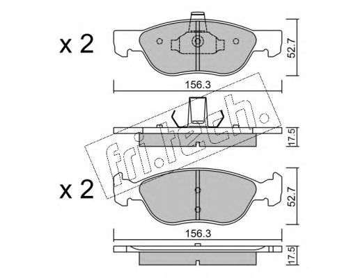 set placute frana,frana disc