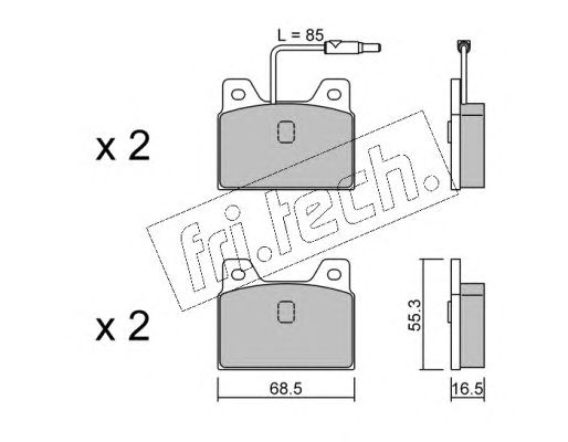 set placute frana,frana disc