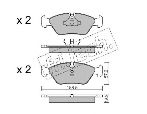 set placute frana,frana disc