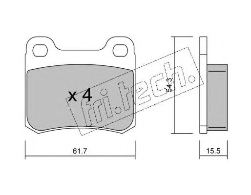 set placute frana,frana disc