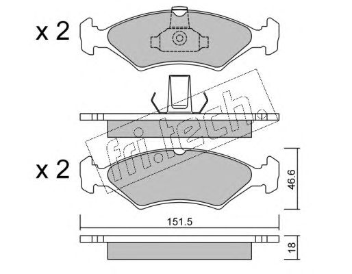 set placute frana,frana disc