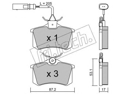 set placute frana,frana disc