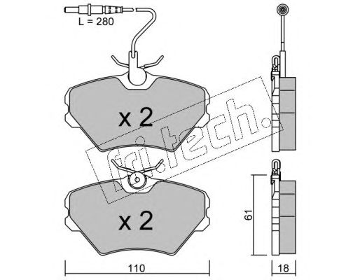 set placute frana,frana disc