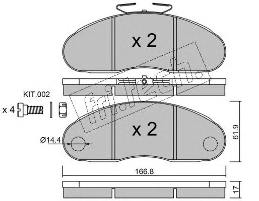 set placute frana,frana disc