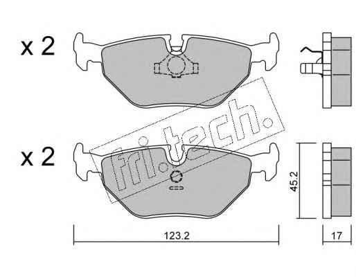 set placute frana,frana disc