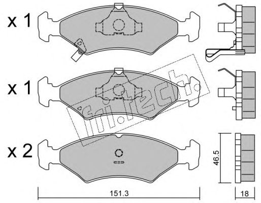 set placute frana,frana disc