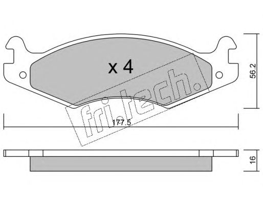 set placute frana,frana disc