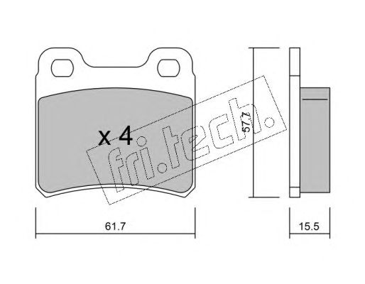 set placute frana,frana disc