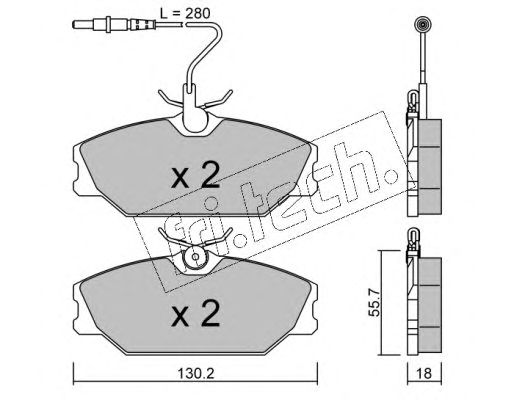 set placute frana,frana disc