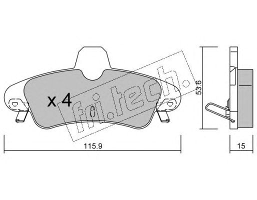 set placute frana,frana disc