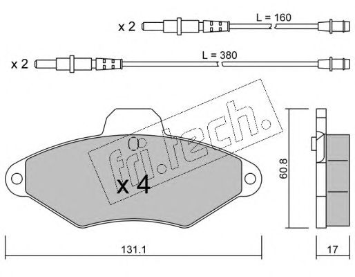 set placute frana,frana disc