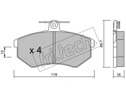 set placute frana,frana disc