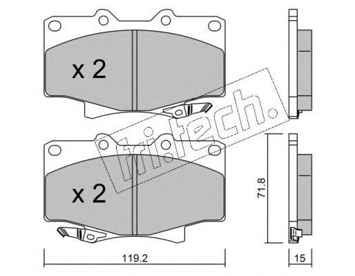 set placute frana,frana disc