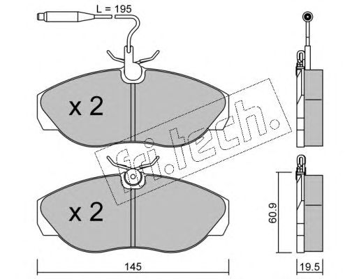 set placute frana,frana disc