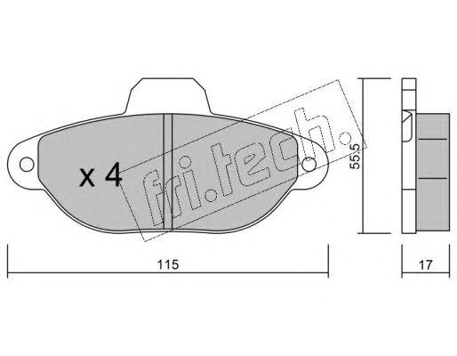 set placute frana,frana disc