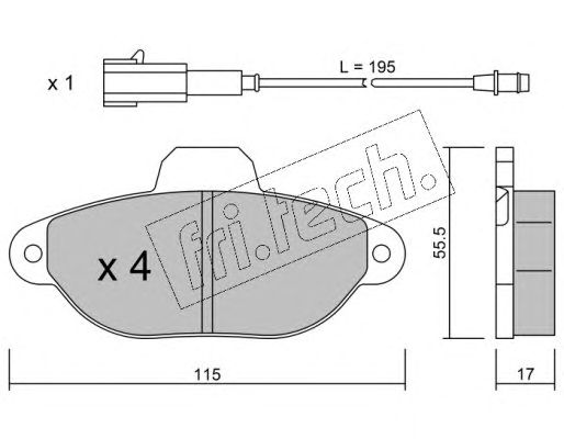 set placute frana,frana disc