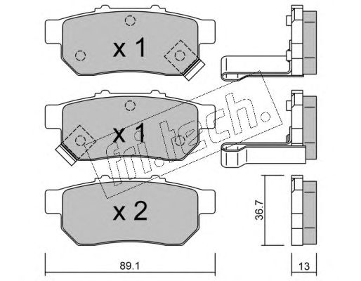 set placute frana,frana disc