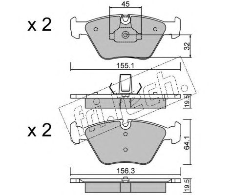 set placute frana,frana disc