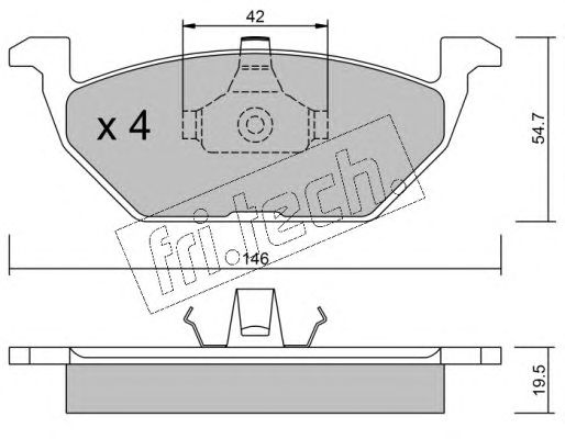 set placute frana,frana disc