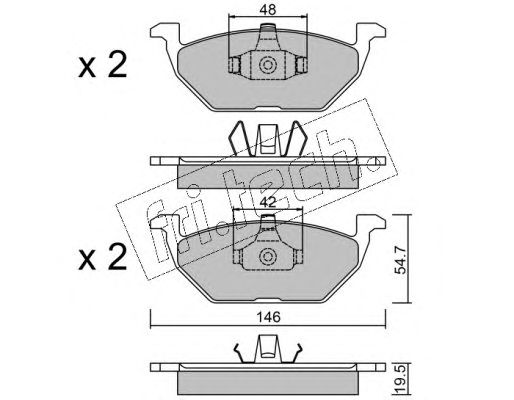 set placute frana,frana disc