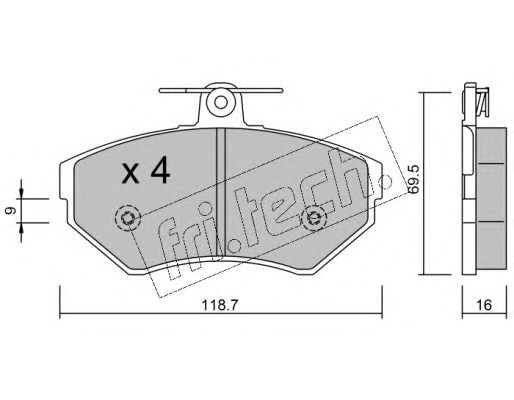 set placute frana,frana disc