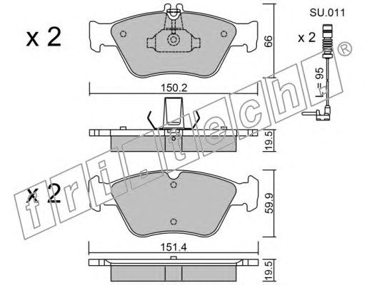 set placute frana,frana disc