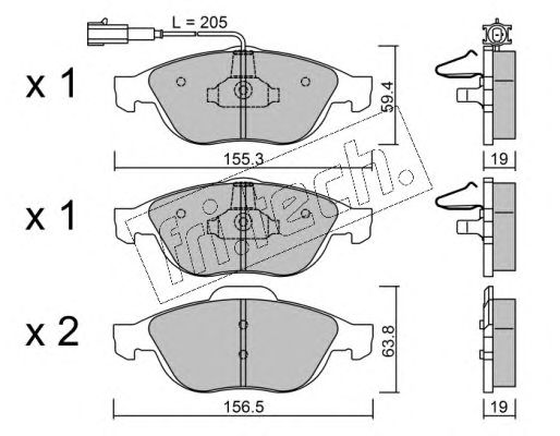 set placute frana,frana disc