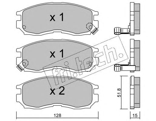 set placute frana,frana disc