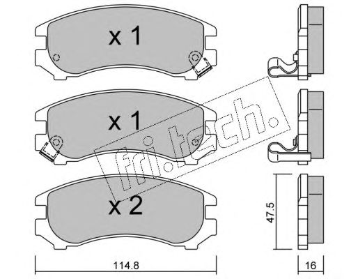 set placute frana,frana disc