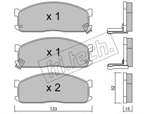 set placute frana,frana disc